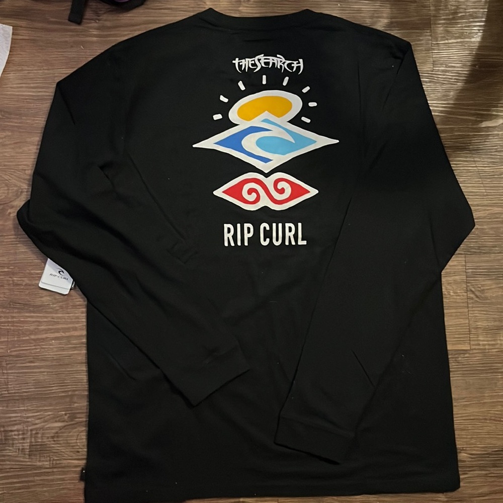 NWT Men’s Rip Curl Black LS “Search Icon T-Shirt”. Various sizes.